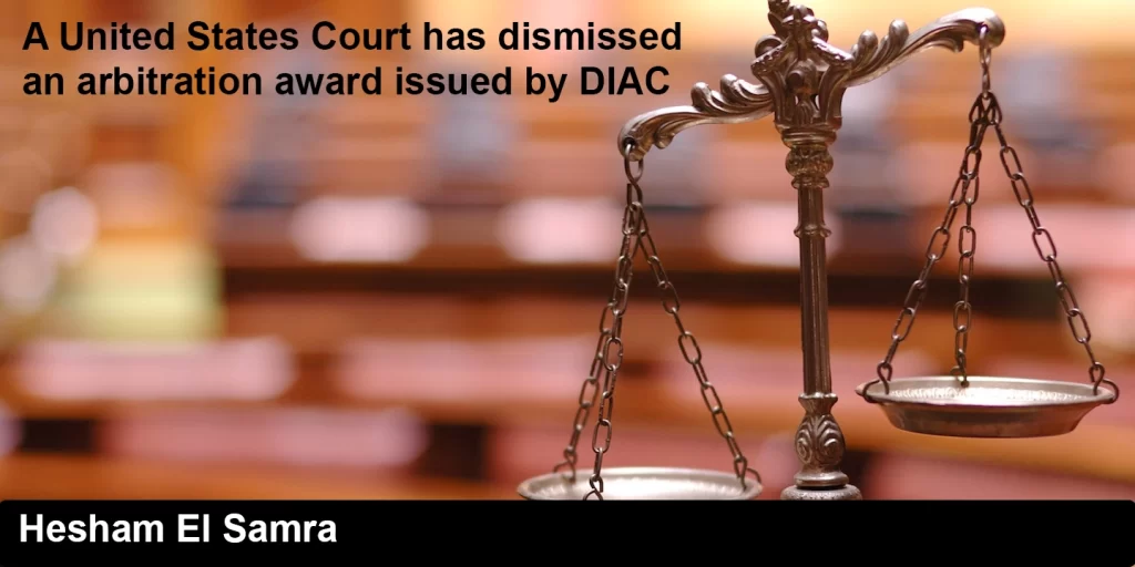 arbitration award issued by DIAC